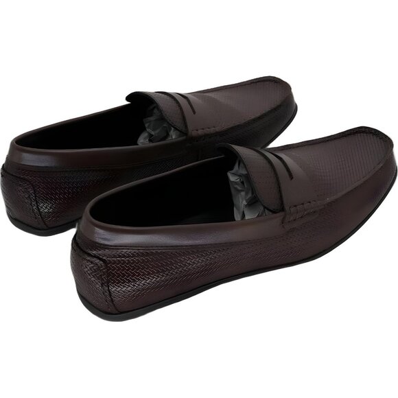 Alfani Men's Masonn Brown Slip-On Penny Loafers Driving Size 10 M US - Picture 3 of 6
